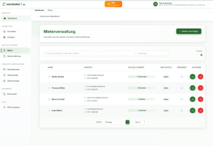 Vermieter1 die Mieterübersicht
